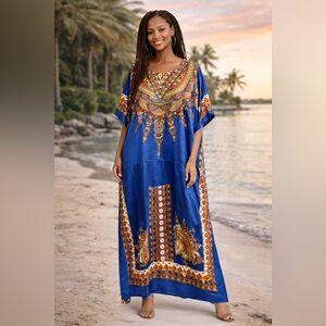 ✨ New With Tag – Luxe Boho Maxi Caftan Dress - One Size ✨